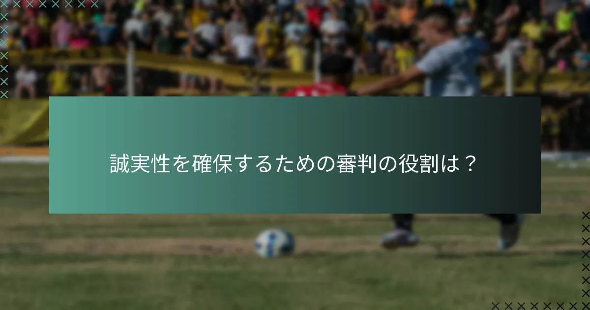 誠実性を確保するための審判の役割は?